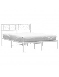 Giroletto con Testiera Metallo Bianco 120x190 cm 2