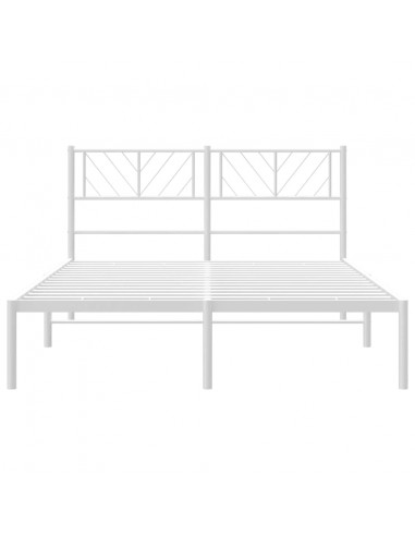 Giroletto con Testiera Metallo Bianco 120x190 cm