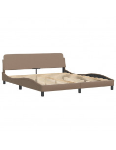 Giroletto con Testiera Cappuccino 180x200 cm in Similpelle 2