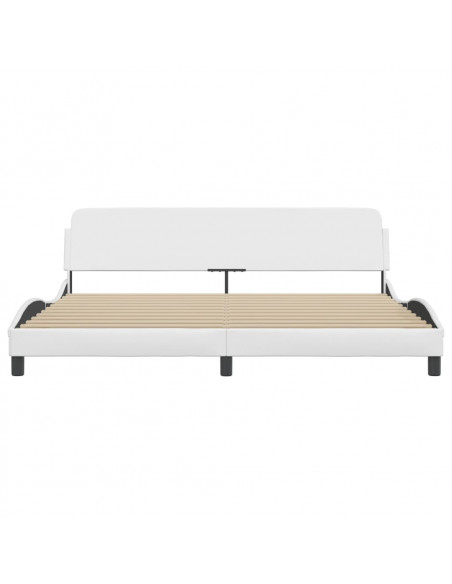 Giroletto con Testiera Bianco 200x200 cm in Similpelle