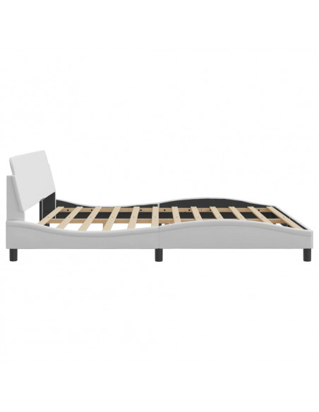 Giroletto con Testiera Bianco 200x200 cm in Similpelle