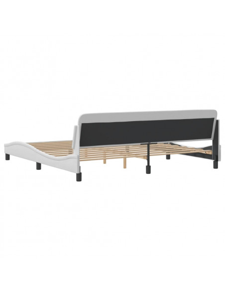 Giroletto con Testiera Bianco 200x200 cm in Similpelle