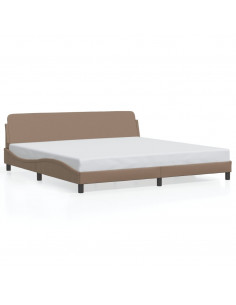 Giroletto con Testiera Cappuccino 200x200 cm in Similpelle