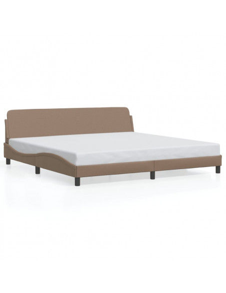 Giroletto con Testiera Cappuccino 200x200 cm in Similpelle