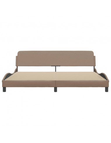 Giroletto con Testiera Cappuccino 200x200 cm in Similpelle