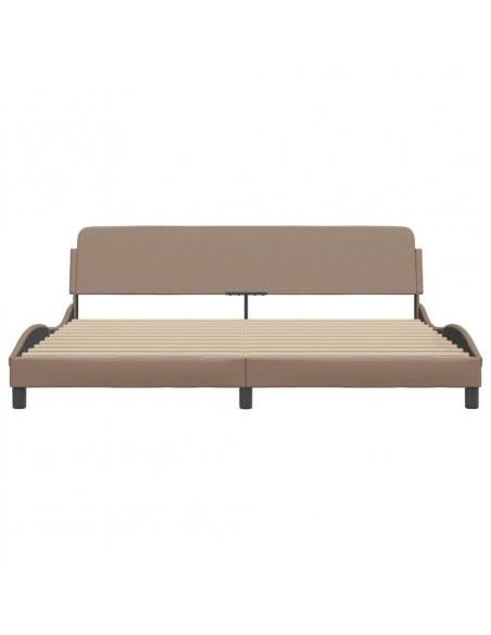 Giroletto con Testiera Cappuccino 200x200 cm in Similpelle