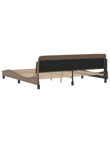Giroletto con Testiera Cappuccino 200x200 cm in Similpelle