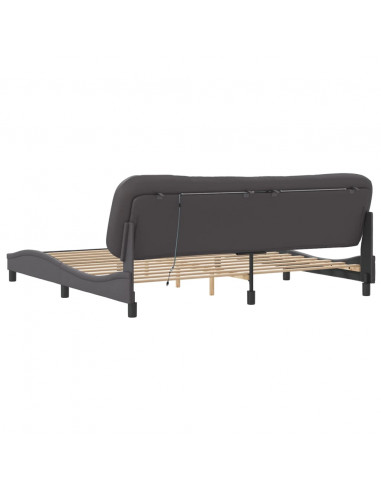 Giroletto con Luci LED Grigio 200x200 cm in Similpelle