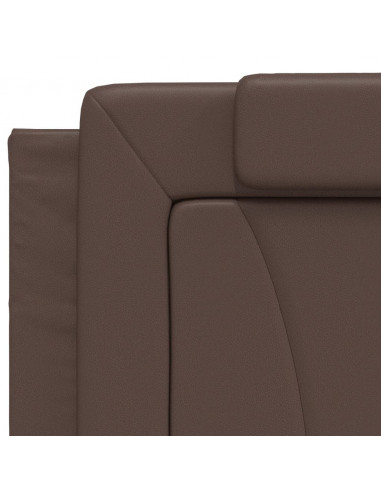 Giroletto con Luci LED Marrone 200x200 cm in Similpelle