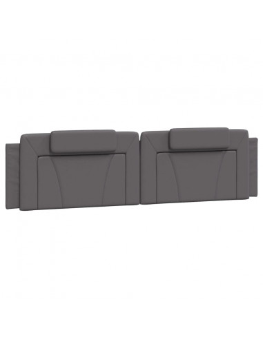 Letto con Materasso Grigio 200x200 cm in Similpelle