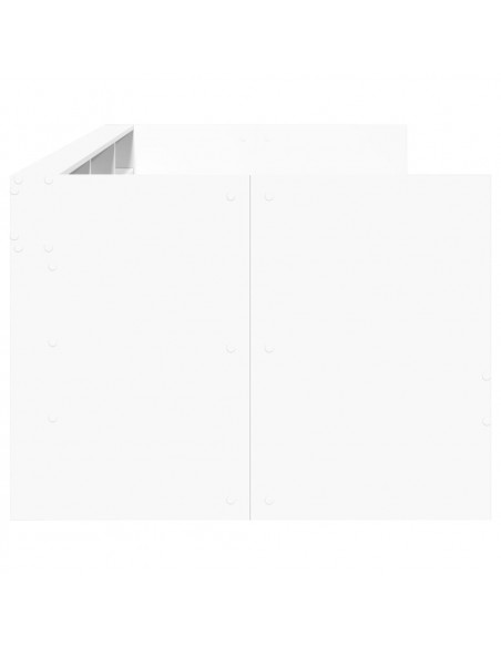 Divano Letto con Cassetti Bianco 75x190 cm in Legno Multistrato