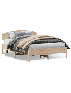 Giroletto con Testiera 140x200 cm in Legno Massello di Pino