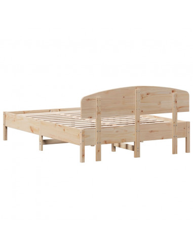 Giroletto con Testiera 140x200 cm in Legno Massello di Pino