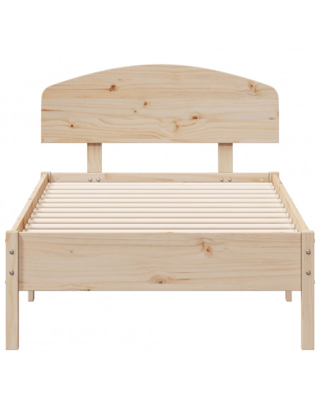 Giroletto con Testiera 90x190 cm in Legno Massello di Pino