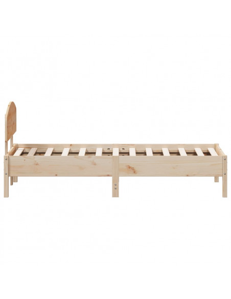 Giroletto con Testiera 90x190 cm in Legno Massello di Pino