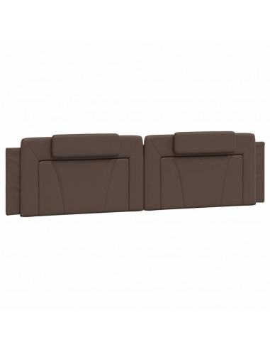 Letto con Materasso Marrone 200x200cm in Similpelle