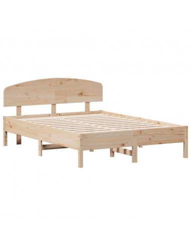 Giroletto con Testiera 140x190 cm in Legno Massello di Pino