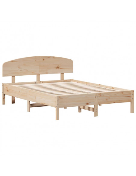 Giroletto con Testiera 140x190 cm in Legno Massello di Pino