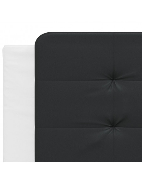 Giroletto con Luci LED Bianco e Nero 200x200 cm in Similpelle