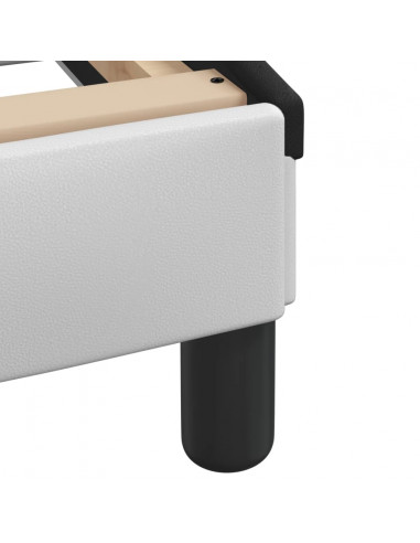 Letto con Materasso Bianco e Nero 200x200cm in Similpelle