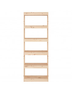 Libreria/Divisorio Grigio 60x30x167,5 cm in Massello di Pino 2