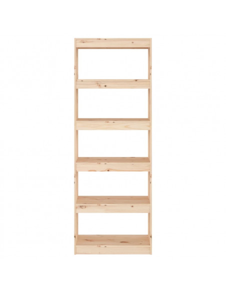 Libreria/Divisorio Grigio 60x30x167,5 cm in Massello di Pino
