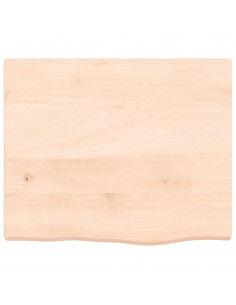 Piano per Tavolo 60x50x(2-4) cm in Rovere Massello Non Trattato 2