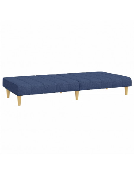 Divano Letto a 2 Posti Blu in Tessuto