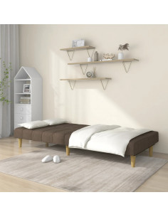 Divano Letto a 2 Posti Tortora in Tessuto 2