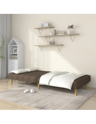 Divano Letto a 2 Posti Tortora in Tessuto