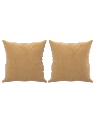 Divano a 3 Posti con Cuscini Marrone 180 cm in Velluto