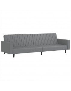 Divano Letto a 2 Posti Grigio in Similpelle