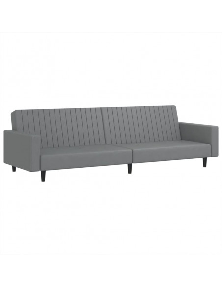 Divano Letto a 2 Posti Grigio in Similpelle