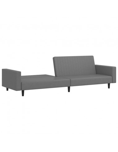 Divano Letto a 2 Posti Grigio in Similpelle