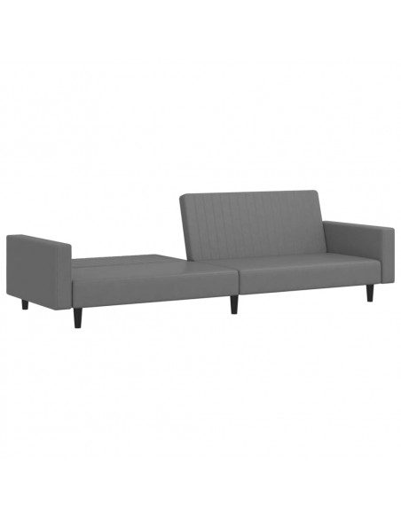Divano Letto a 2 Posti Grigio in Similpelle