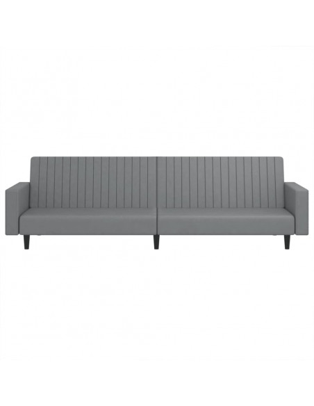 Divano Letto a 2 Posti Grigio in Similpelle