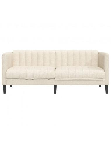 Divano a 2 Posti Crema in Tessuto