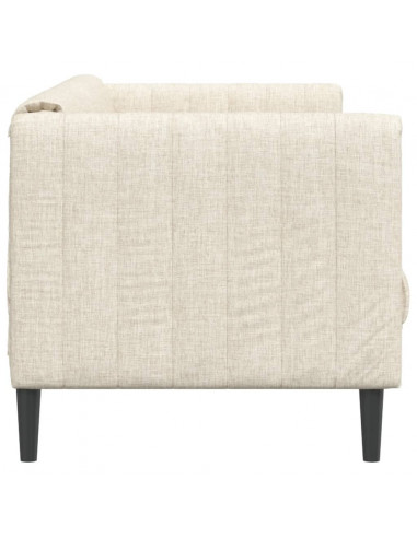 Divano a 2 Posti Crema in Tessuto