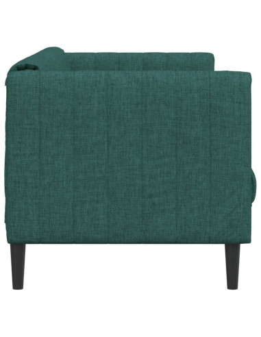 Divano a 2 Posti Verde Scuro in Tessuto