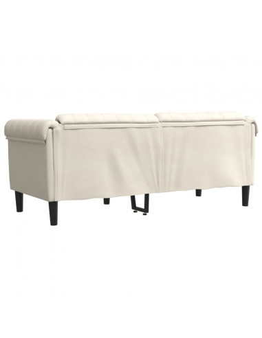 Divano a 2 Posti Crema in Velluto