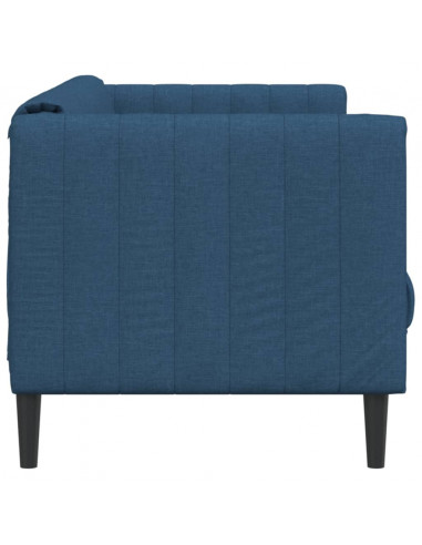 Divano a 2 Posti Blu in Tessuto