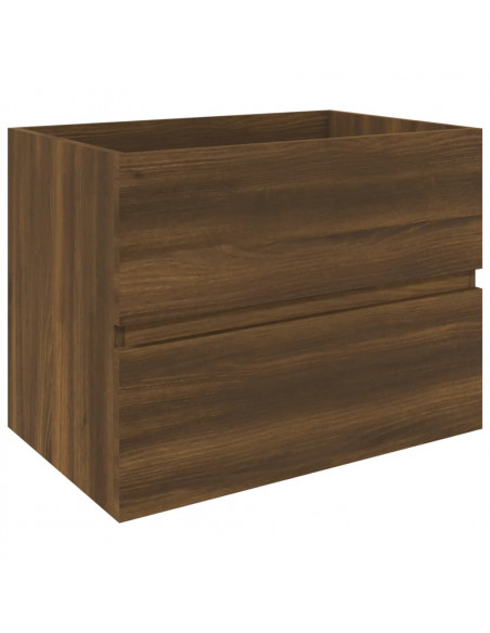 Mobile Lavabo Rovere Marrone 60x38,5x45 cm in Legno Multistrato