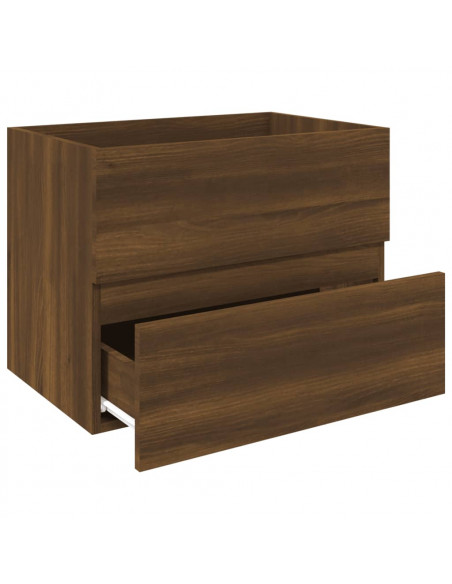 Mobile Lavabo Rovere Marrone 60x38,5x45 cm in Legno Multistrato