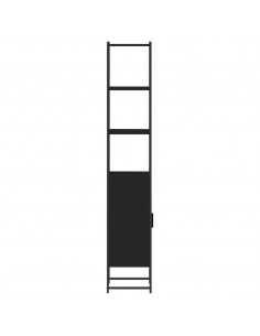 Mobile da Bagno Nero 33x33x185,5 cm in Legno Multistrato