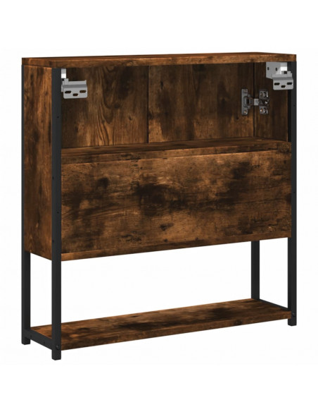 Mobile Bagno Specchio Rovere Fumo 60x16x60 cm Legno Multistrato