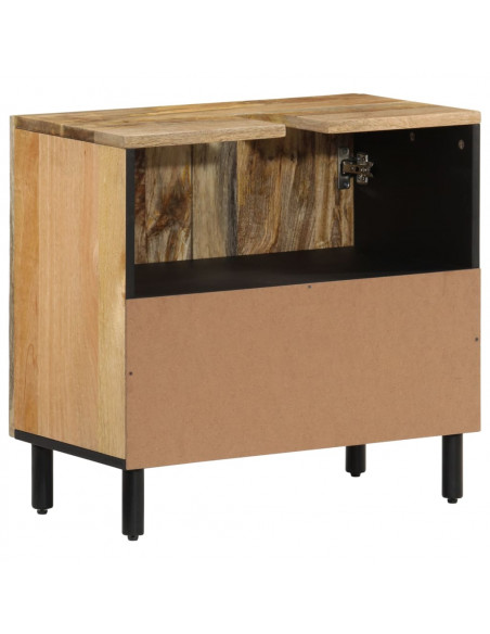 Mobile Lavabo da Bagno 62x33x58cm in Legno Massello di Mango