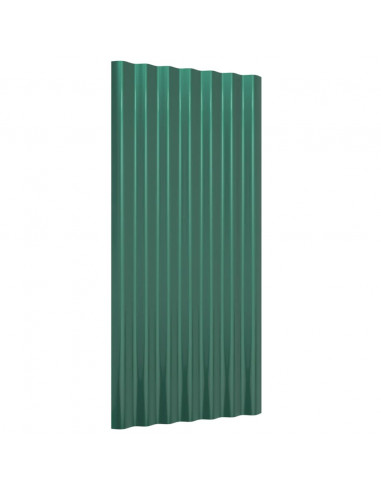 Pannelli Tetto 36pz Acciaio Zincato Verde 80x36 cm
