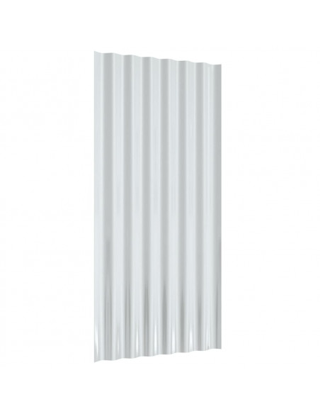 Pannelli Tetto 36pz Acciaio Verniciato a Polvere Grigio 80x36cm