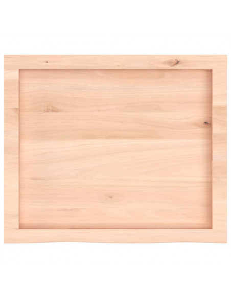 Piano Bagno 60x50x(2-4) cm in Legno Massello Non Trattato