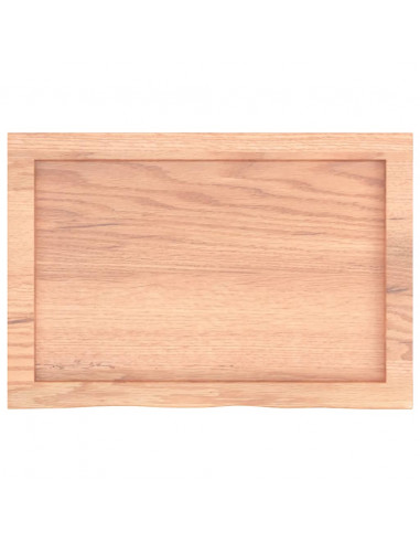 Piano Bagno Marrone 60x40x(2-4) cm Legno Massello Trattato